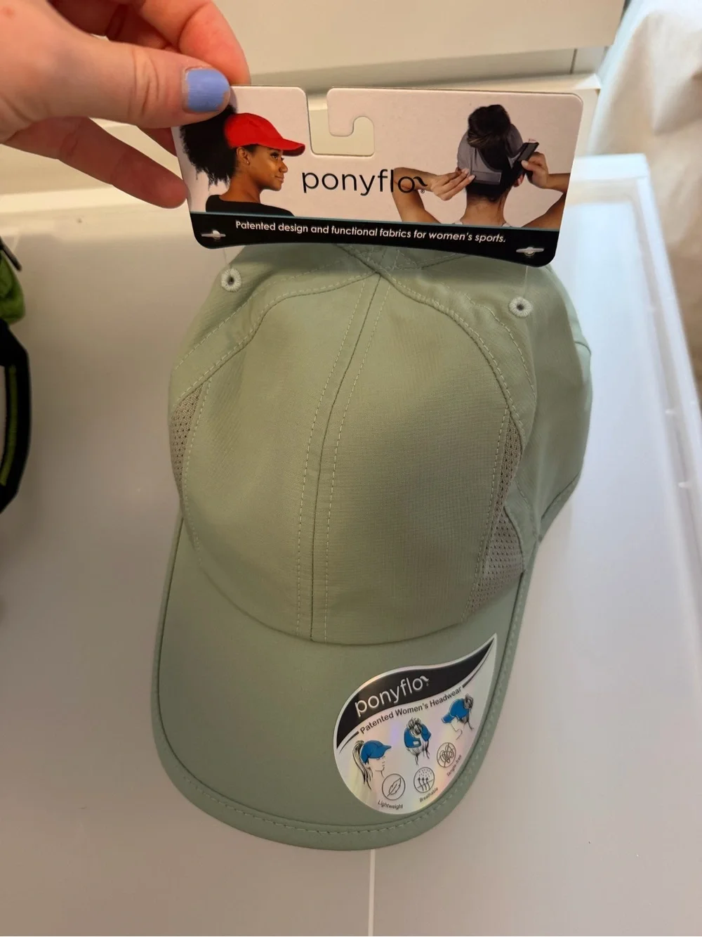 NWT Women’s Ponyflo Hat / Baseball Cap - Sage Green